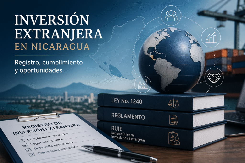 Prórroga del Registro de Inversiones Extranjeras en Nicaragua: claves del esquema regulatorio actual y su impacto para inversionistas.